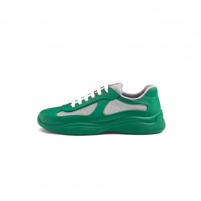 RADA AMERICA'S CUP SOFT RUBBER & BIKE FABRIC GREEN LOW TOP SNEAKERS 4E6500